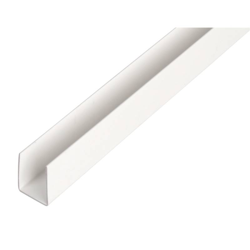 U-Profil Kunststoff 20 mm x 21 mm x 1.000 mm Weiß