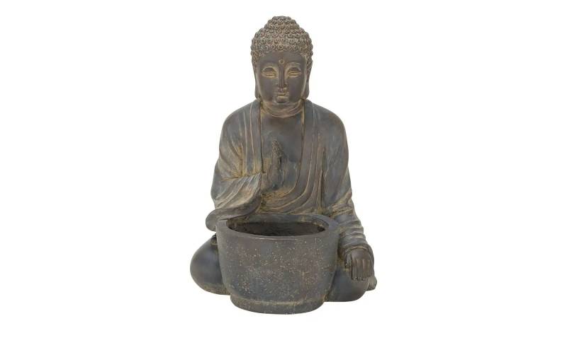 Übertopf  Buddha ¦ braun ¦ Magnesia ¦ Maße (cm): B: 34,5 H: 50 T: 31.0