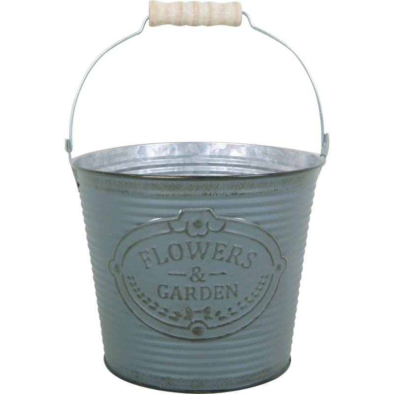 Übertopf Flowers & Garden Metall Anthrazit Ø 16,5 cm x 14 cm