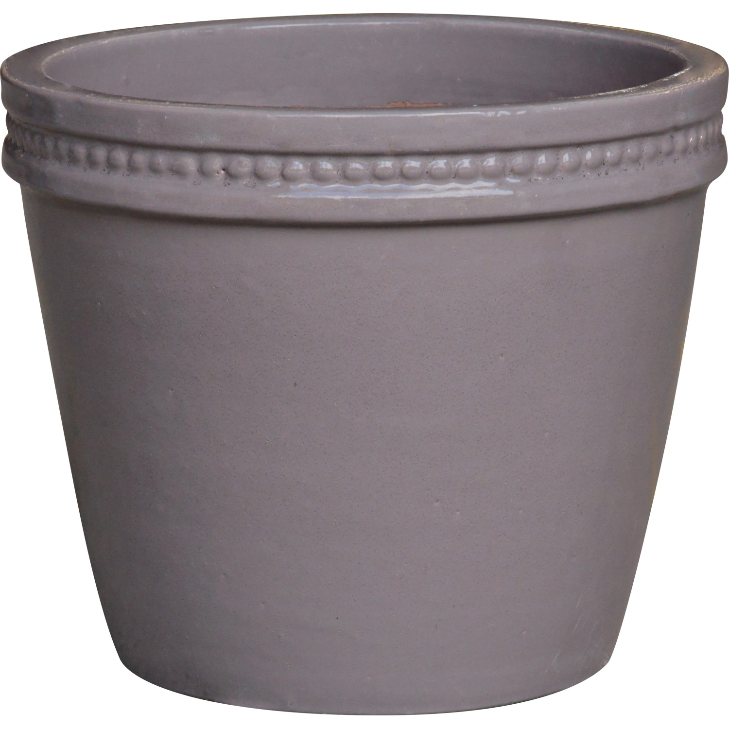 Übertopf Keramik Glasiert Grau 30 cm x 30 cm x 27 cm Übertopf Keramik Glasiert Grau 30 cm x 30 cm x 27 cm