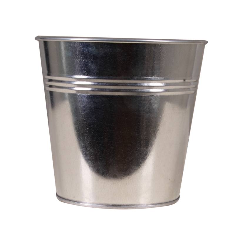 Übertopf Zink silbern Ø 12,5 cm