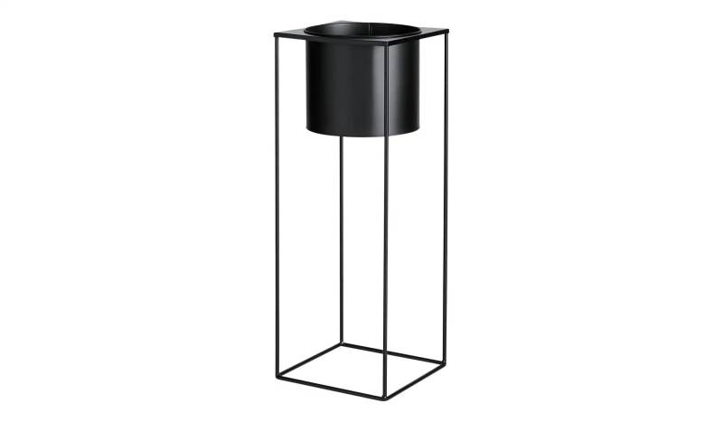 Übertopf auf Metallgestell   ¦ schwarz ¦ Metall ¦ Maße (cm): B: 30 H: 80 T: 30.0 Accessoires > Dekoartikel - Höffner