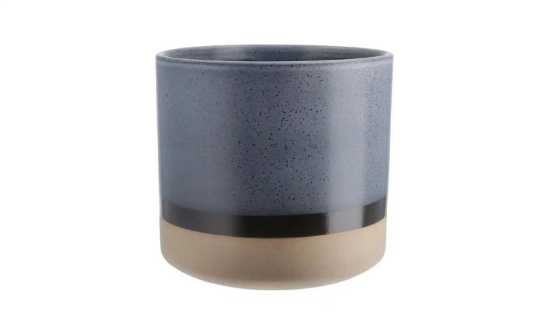 Übertopf   ¦ blau ¦ Steingut ¦ Maße (cm): H: 16  Ø: 17.7 Accessoires > Dekoartikel - Höffner