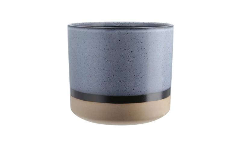Übertopf   ¦ blau ¦ Steingut ¦ Maße (cm): H: 19,3  Ø: 22 Accessoires > Dekoartikel - Höffner