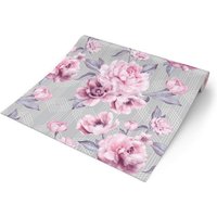 UGEPA Papiertapete Blumen grau rosa weiß B/L: ca. 53x1005 cm glitzernd von UGEPA