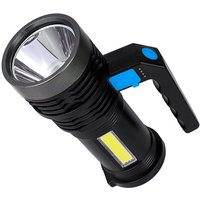 USB-wiederaufladbare LED-Taschenlampe, superhelle Laterne mit Griff und Cob-Arbeitslicht, wasserdichter 4-Modus-Strahler für Camping, Angeln und USB-wiederaufladbare LED-Taschenlampe, superhelle Laterne mit Griff und Cob-Arbeitslicht, wasserdichter 4-Modus-Strahler für Camping, Angeln und