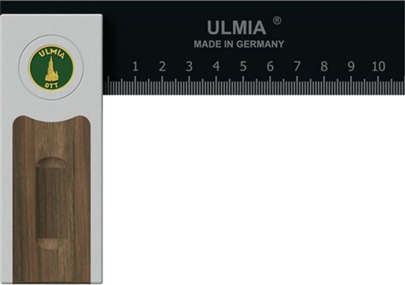 Ulmia Winkel (Schenkellänge 150 mm Grifflänge 105 mm / justierbar Aluminium / Stahl / Nussbaum) - 500-150 von Ulmia
