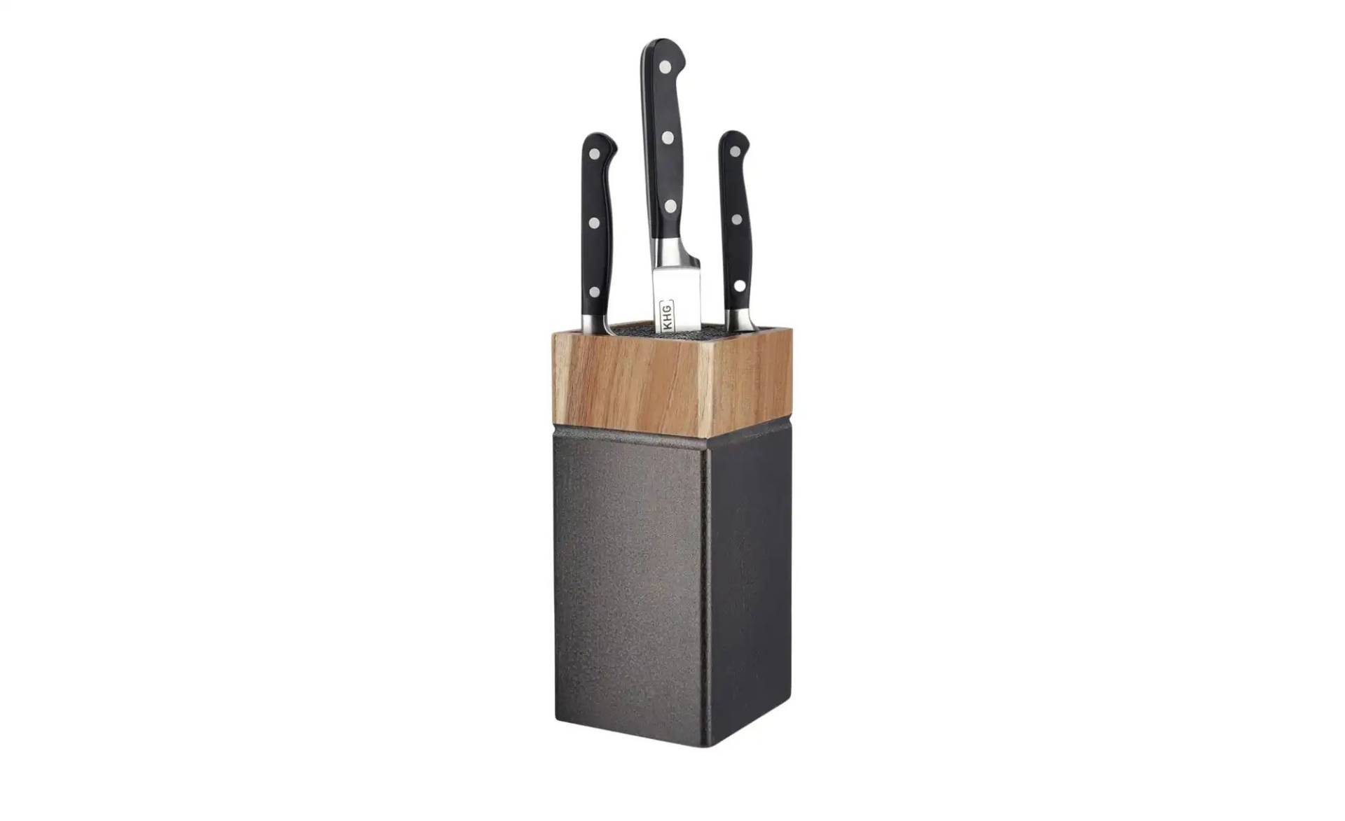 KHG Universal Messerblock   ¦ holzfarben ¦ Maße (cm): B: 10,7 H: 22,3 Küchenzubehör & Helfer > Küchenhelfer - Möbel Kraft