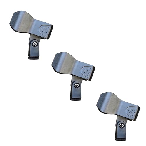 Universal Mikrofonhalter,3 PCS Mikrofon Halterung Mikrofonklemme Flexibel Qualitätvoller Springfeder Mikrofonclip Plastik Mikrofon Clip für Wireless und Handheld Mikrofon von SinChic