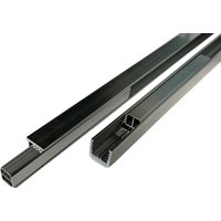 Universal U-Profil für WPC Zäune, silber, geeignet für Füllelemente bis 20 mm  27 x 27 mm, Schienenlänge: 200 cm mit 20 cm Abstandshalter von woodstore24