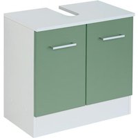 Unterbeckenschrank 60 2-trg RIGA von Held Möbel Weiß / Grün matt