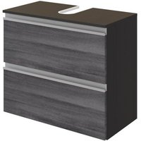 Unterbeckenschrank 60 AREZZO von Held Möbel Graphit / Eiche rauchsilber