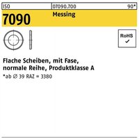 Unterlegscheibe ISO 7090 m.Fase 12 Messing