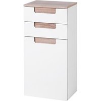 Unterschrank 40 Siena von Held Möbel Weiss Hgl / Eiche Sonoma