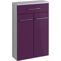Unterschrank 50 PARMA Held Möbel Weiß / Aubergine