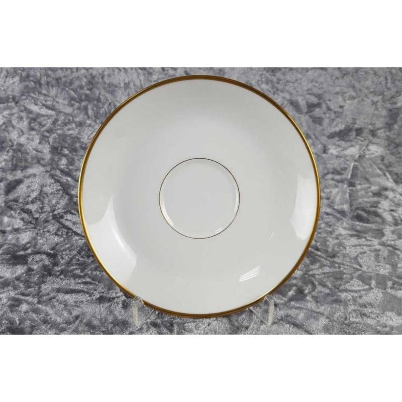 Untertasse für Kaffee Goldrand Zeh Scherzer Rillenrelief 1750 gebraucht - akzeptabel