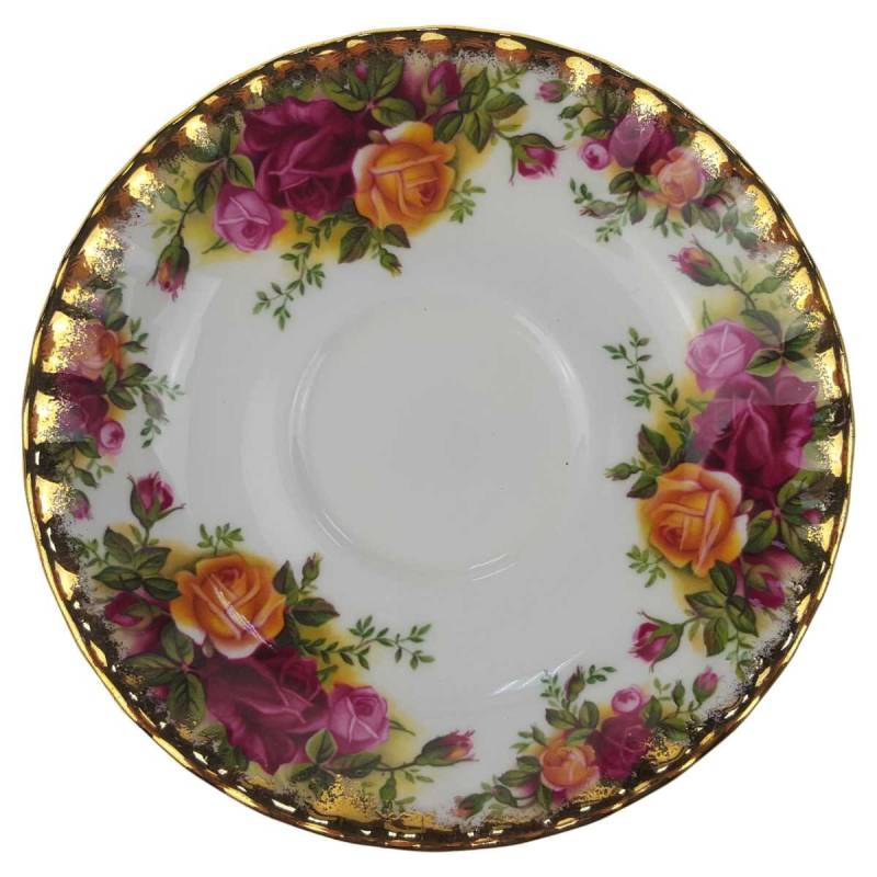 Untertasse für Kaffee Royal Albert Old Country Roses Modell 2 gebraucht - sehr gut