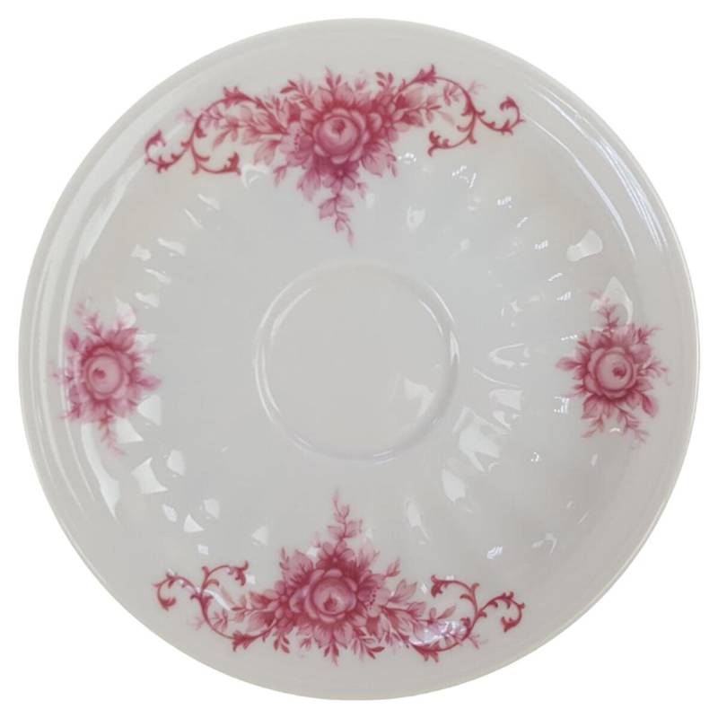 Untertasse für Kaffee Seltmann Weiden Relief Pinke Blume gebraucht - sehr gut