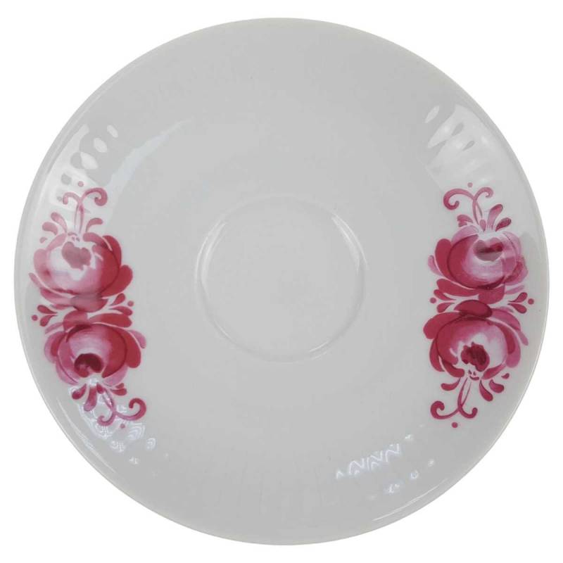 Untertasse für Kaffee Winterling Kirchenlamitz rosa Blumen Relief gebraucht - gut