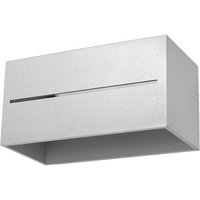 Up Down Wandleuchte Grau Aluminium eckig Modern Up Down Wandleuchte Grau Aluminium eckig Modern von Sollux