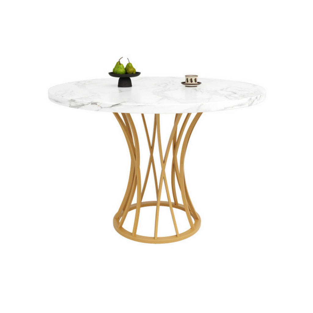 Urban Meuble Runder, Gold, Holz, 80x76x80 cm, Esszimmer, Tische, Esstische von Urban Meuble