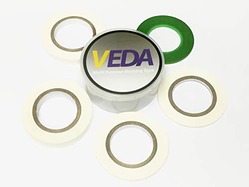 VEDA® Set von 5 Masking Tape f. Rundungen 3mm / 5mm / 8mm / 10mm Handwerkzeuge Zubehör Modellbau Hobbie von VEDA