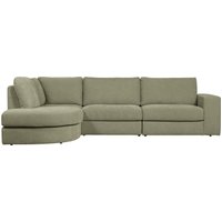 Ecksofa Family aus Webstoff Links, Grün