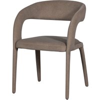 Esszimmerstuhl Arms aus Webstoff, Braun