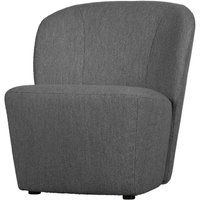 Sessel Lofty aus Boucle-Stoff, Stahl Grau