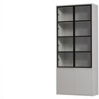 Vitrine Basic aus Kiefernholz, 4 Türen