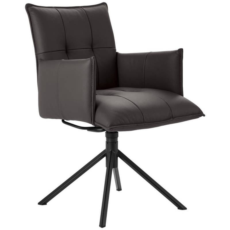 Valnatura ARMLEHNSTUHL Schwarz, Dunkelbraun
