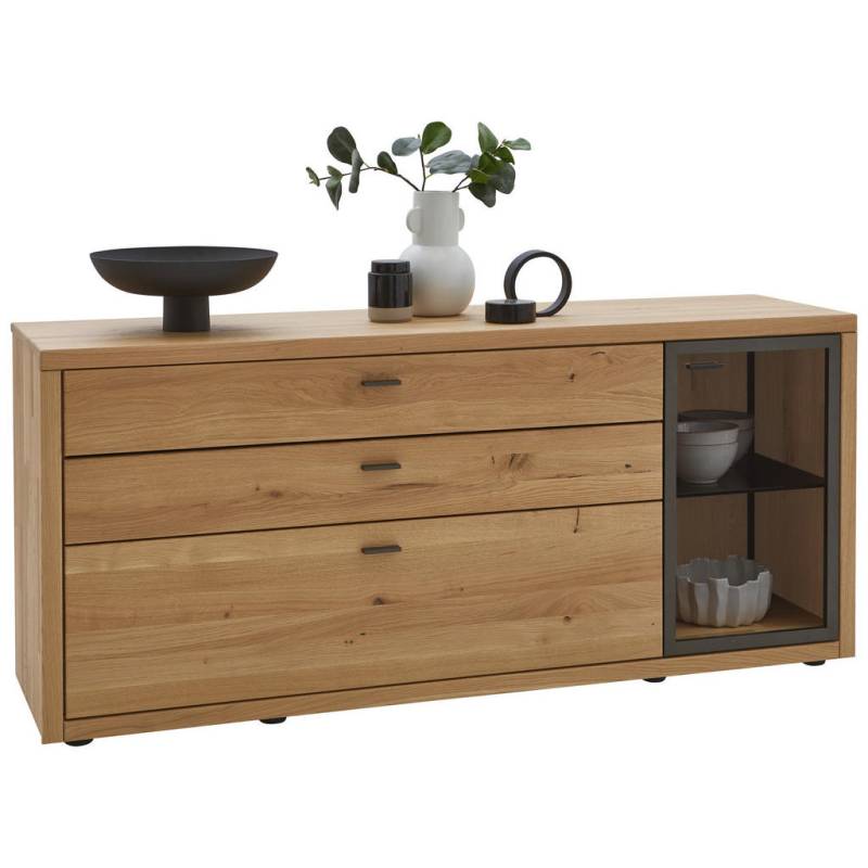 Valnatura SIDEBOARD Dunkelgrau, Wildeiche