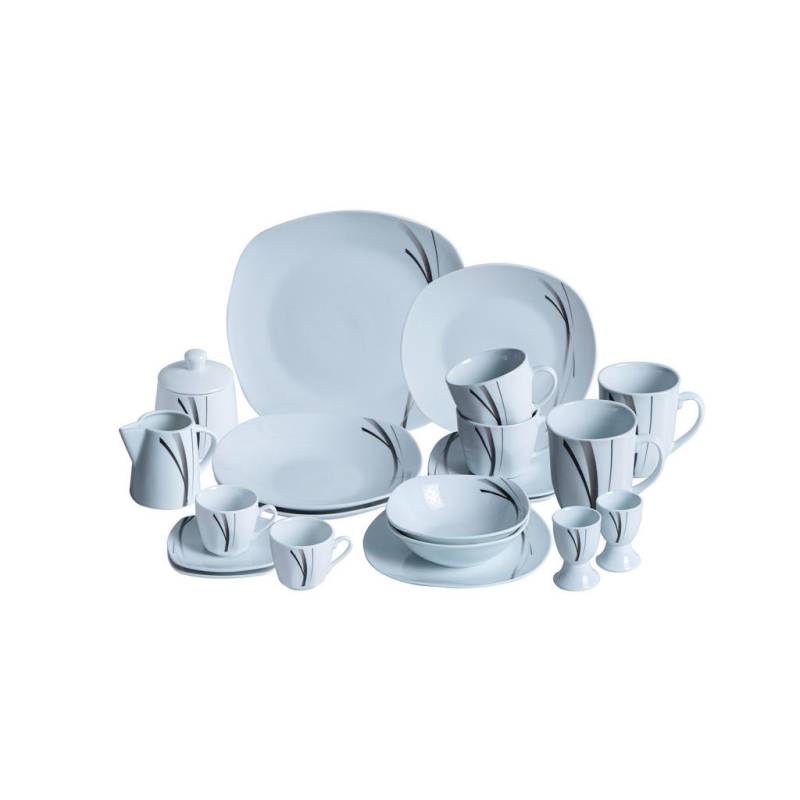 Van Well KOMBISERVICE Grau, Schwarz, Weiß Van Well KOMBISERVICE Grau, Schwarz, Weiß