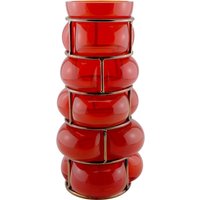 Vanessa Mitrani: Vase 'Brick Red', Glas/Metall