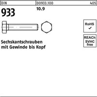 DIN933 10.9 M10x 25 blank Sechskantschraube ohne Schaft von NO BRAND