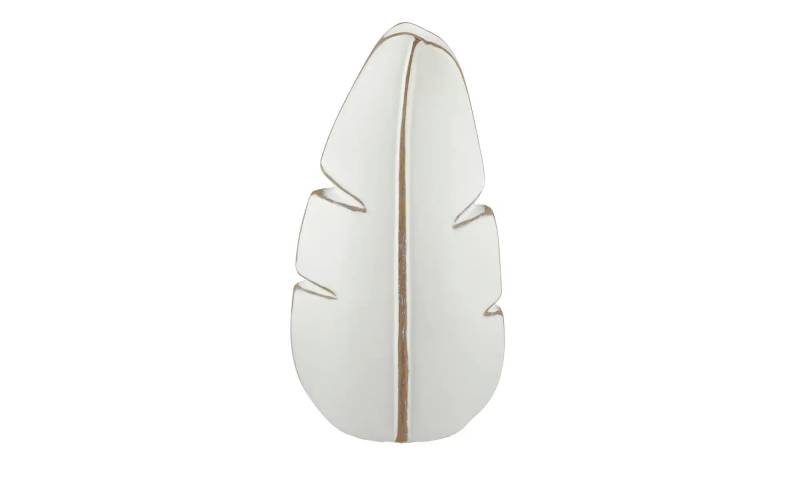Vase  Blatt ¦ weiß ¦ Polyresin (Kunstharz) ¦ Maße (cm): B: 13 H: 25 T: 5.5 Accessoires > Vasen - Höffner