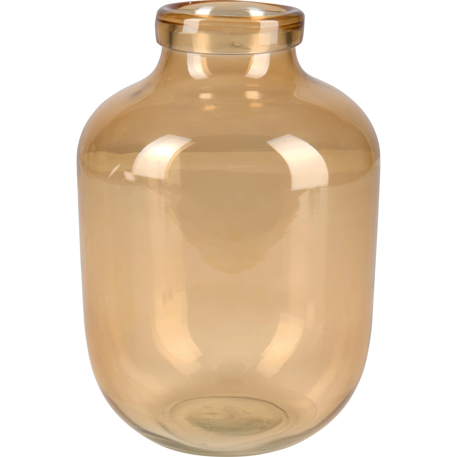 Vase Safari Lodge Glas 22 cm x Ø 16 cm Gelb von -