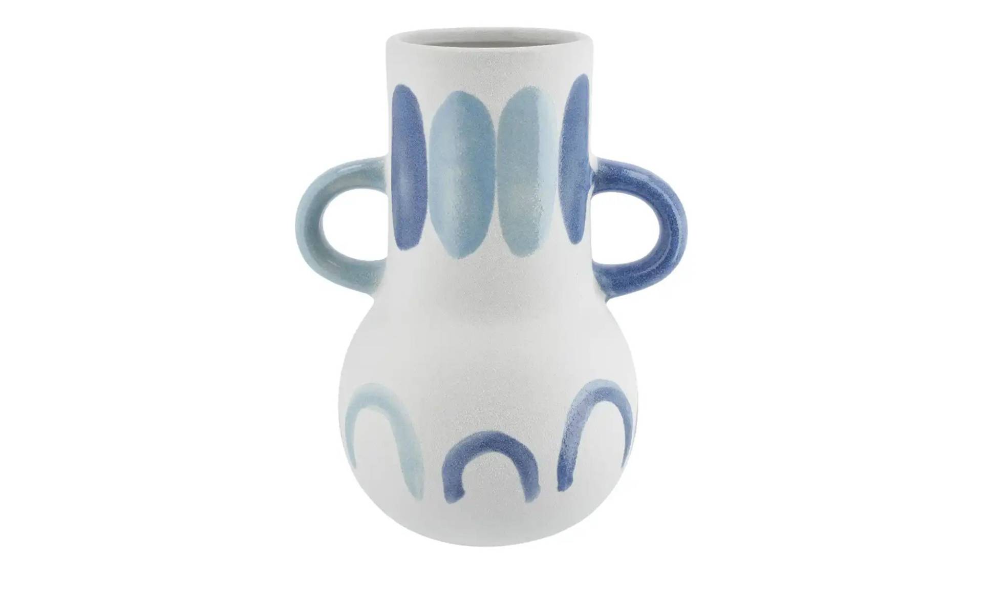 Vase ¦ blau ¦ Steingut ¦ Maße (cm): H: 20  Ø: [15.0] Dekoration > Vasen - Möbel Kraft