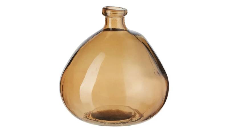 Vase   ¦ braun ¦ Glas ¦ Maße (cm): H: 23  Ø: 20 Accessoires > Vasen - Höffner