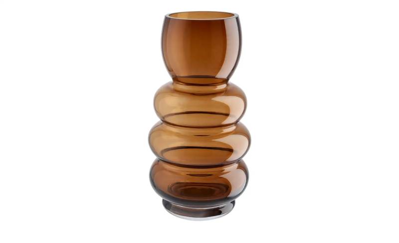 Vase   ¦ braun ¦ Glas ¦ Maße (cm): H: 24  Ø: 12.5 Dekoration > Vasen - Möbel Kraft
