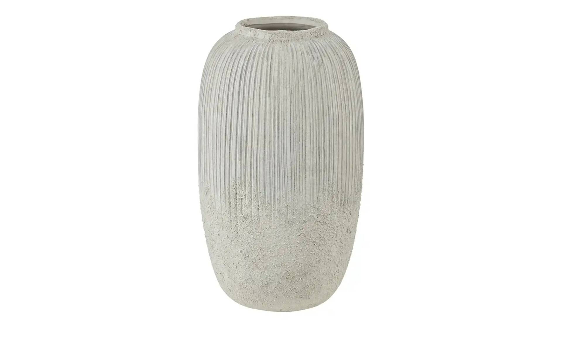 HOME STORY Vase   ¦ grau ¦ Steinzeug ¦ Maße (cm): H: 29,5  Ø: 17.0 Dekoration > Vasen - Möbel Kraft