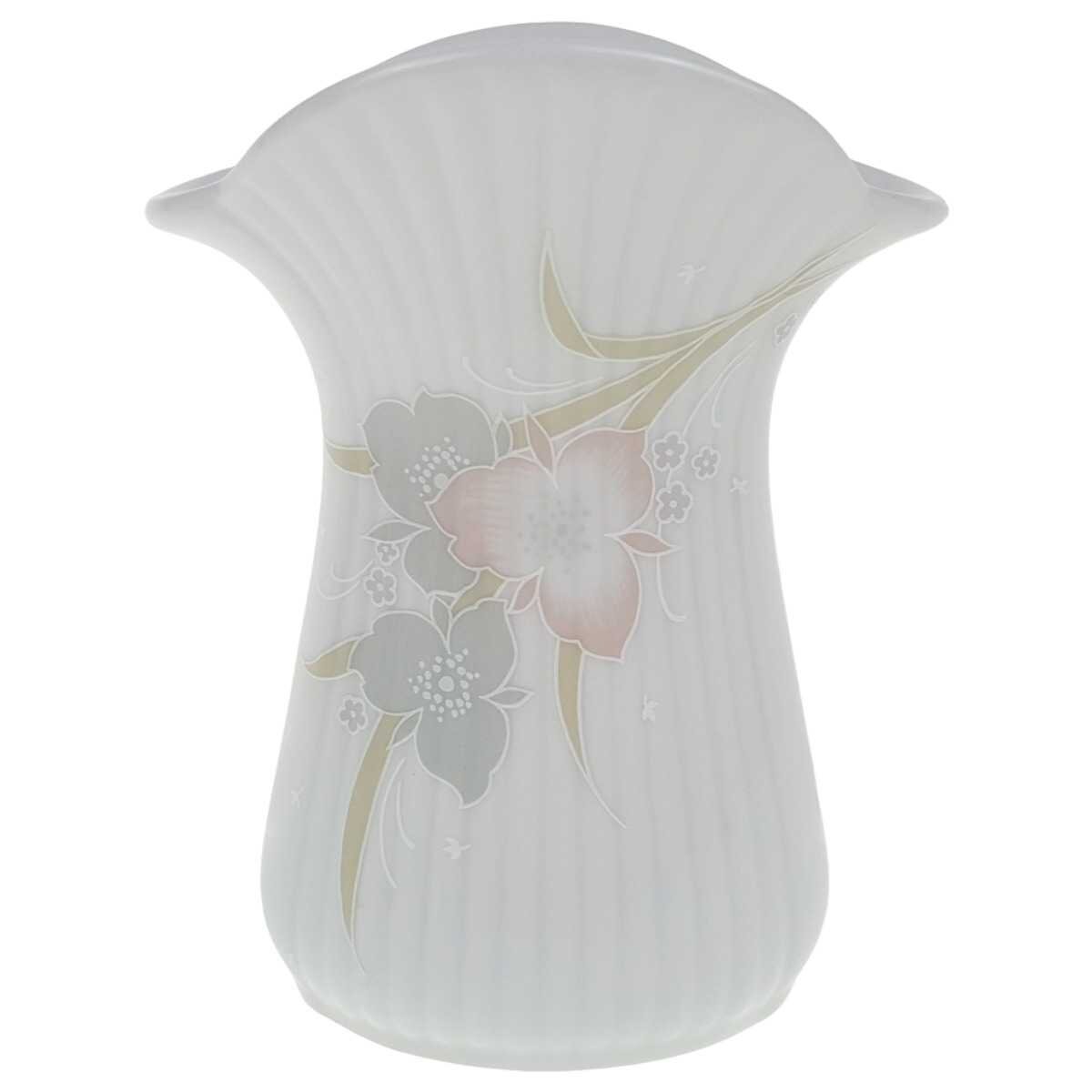 Vase klein Eschenbach Toledo rosa graue Blüten gebraucht - sehr gut