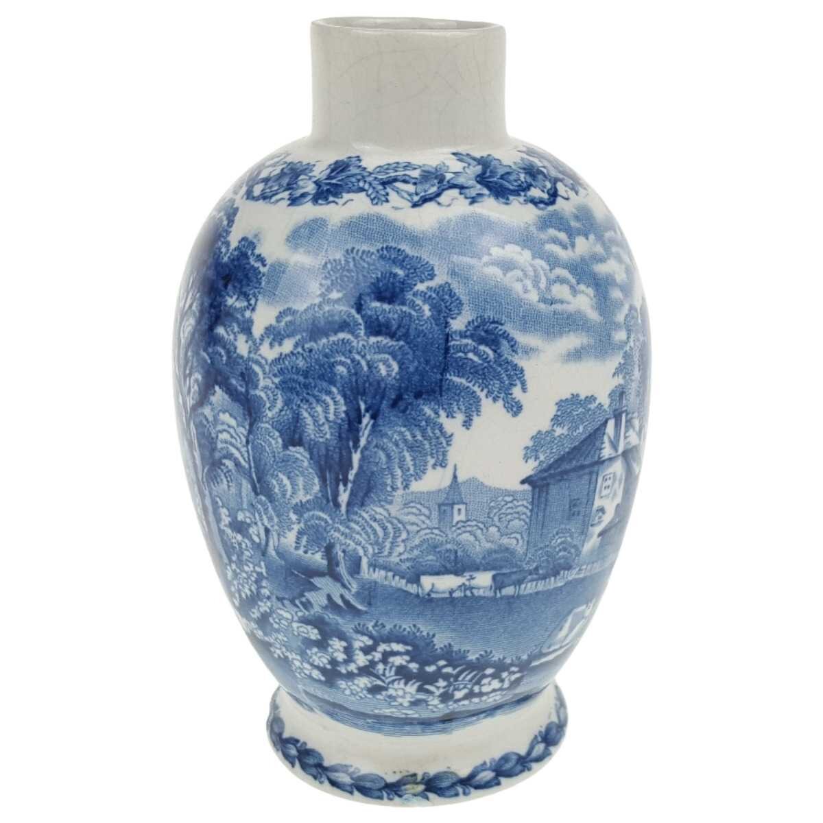 Vase ohne Deckel Silicon China Booths British Scenery Blau England gebraucht - gut
