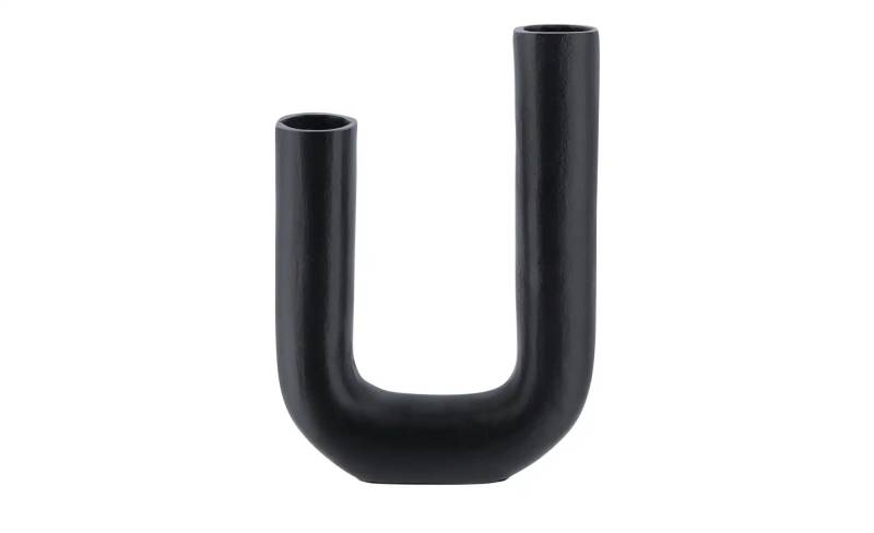Vase   ¦ schwarz ¦ Aluminium ¦ Maße (cm): B: 17 H: 25,5 T: 5.0 Accessoires > Vasen - Höffner