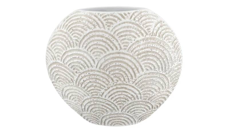 HOME STORY Vase   ¦ weiß ¦ Polyresin (Kunstharz) ¦ Maße (cm): B: 30 H: 26,5 T: 12.0 Accessoires > Vasen - Höffner