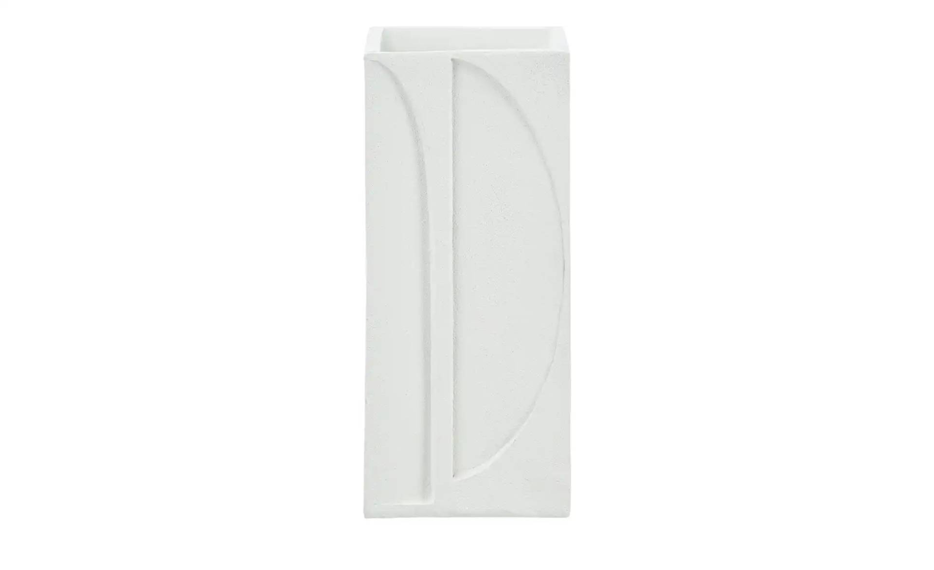 Vase   ¦ weiß ¦ Steinzeug ¦ Maße (cm): B: 11,2 H: 25,2 T: 11.2