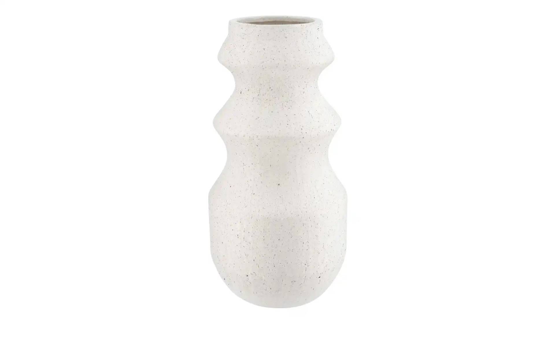 Vase   ¦ weiß ¦ Steinzeug ¦ Maße (cm): H: 29,7  Ø: 15.0 Dekoration > Vasen - Möbel Kraft