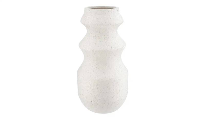 Vase   ¦ weiß ¦ Steinzeug ¦ Maße (cm): H: 29,7  Ø: 15.0 Dekoration > Vasen - Möbel Kraft