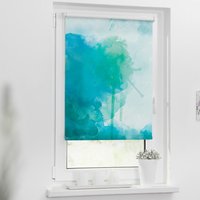 Verdunkelungsrollo Aquarell blau B/L: ca. 120x150 cm von LICHTBLICK