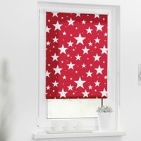 Verdunkelungsrollo Sterne rot B/L: ca. 70x150 cm von LICHTBLICK
